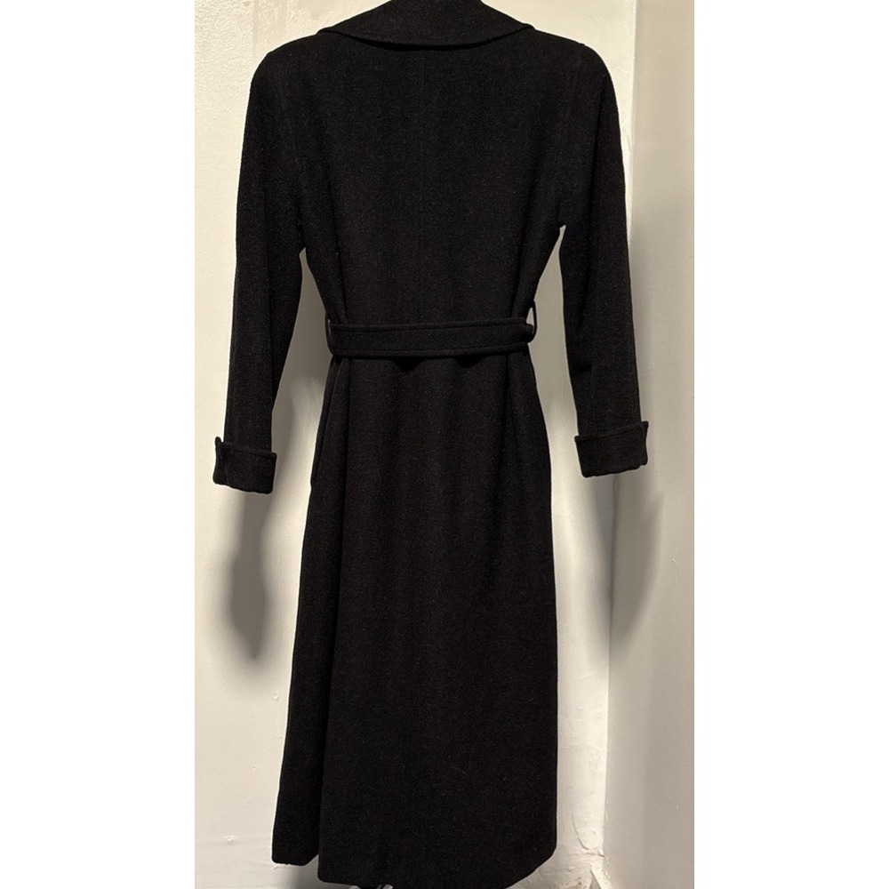 Vintage Lauren Ralph Lauren Long Charol Gray Belted Coat 100% Camel Hair SZ 4P - Picture 8 of 10